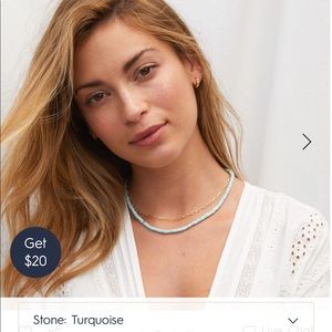 Gorjana Parker Gem Necklace (Turquoise)